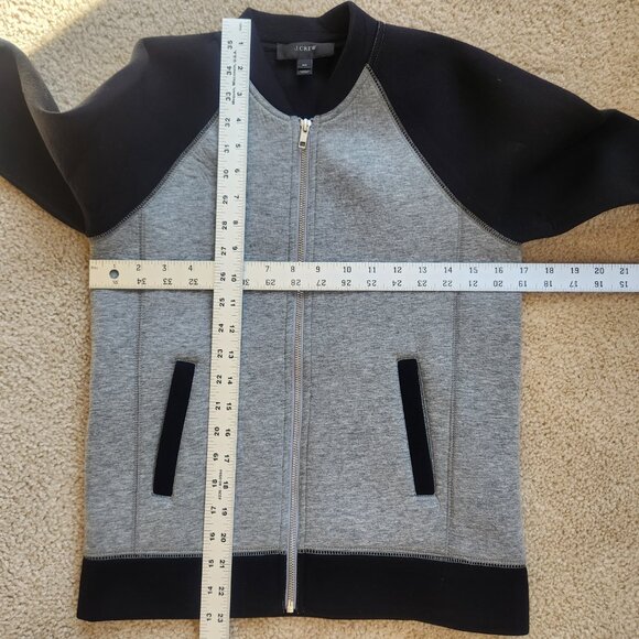 NWOT J. Crew Cotton bomber jacket with tiny hole - Picture 4 of 12